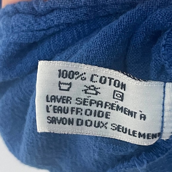 SOLD Oh my Gauze! Daytona Asymmetrical Tunic Top Womens XL Royal Blue Cotton - Picture 5 of 7